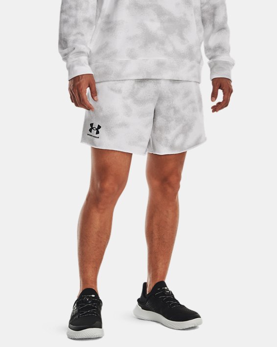 Men's UA Rival Terry 6" Shorts, White, pdpMainDesktop image number 0